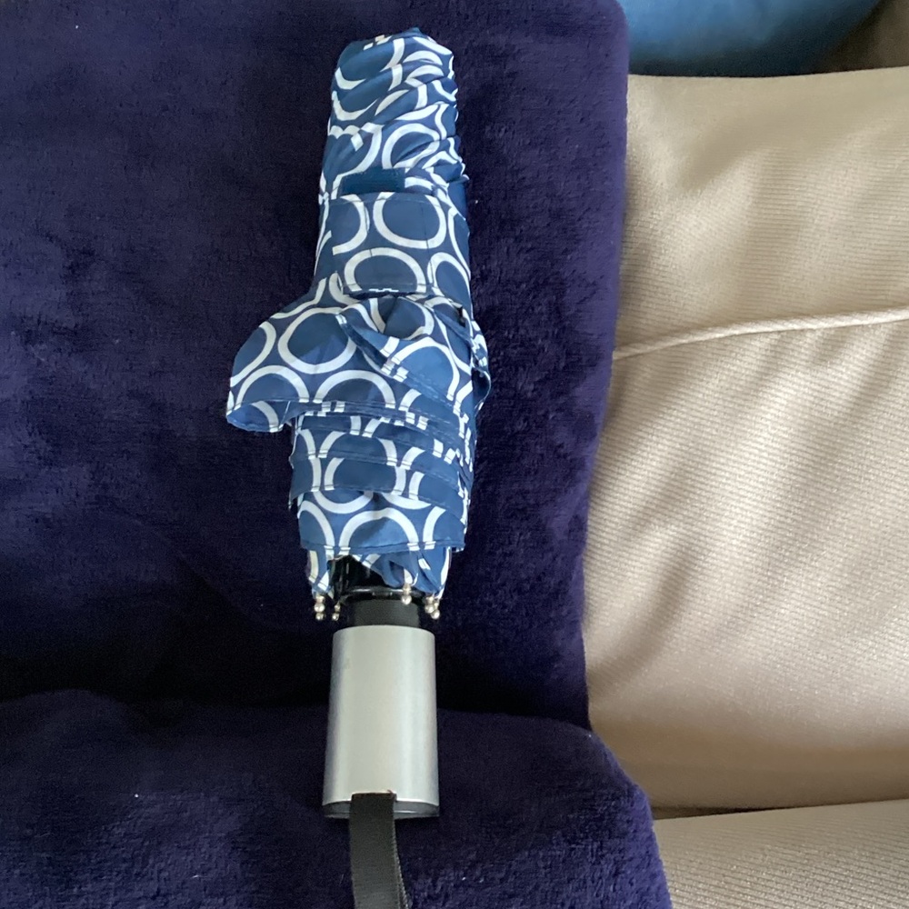 Chic Blue and White Patterned Umbrella